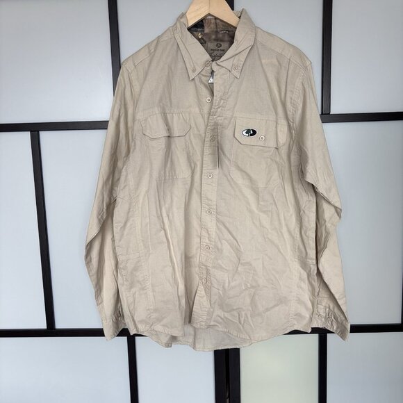 Mossy Oak Shirt Mens Large Shooting Button Down Hunting Outdoor Western NWT - Picture 3 of 11